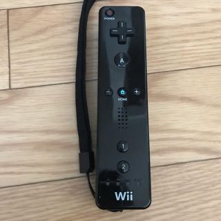 ニンテンドウ(任天堂)のWii リモコン 黒(家庭用ゲーム機本体)