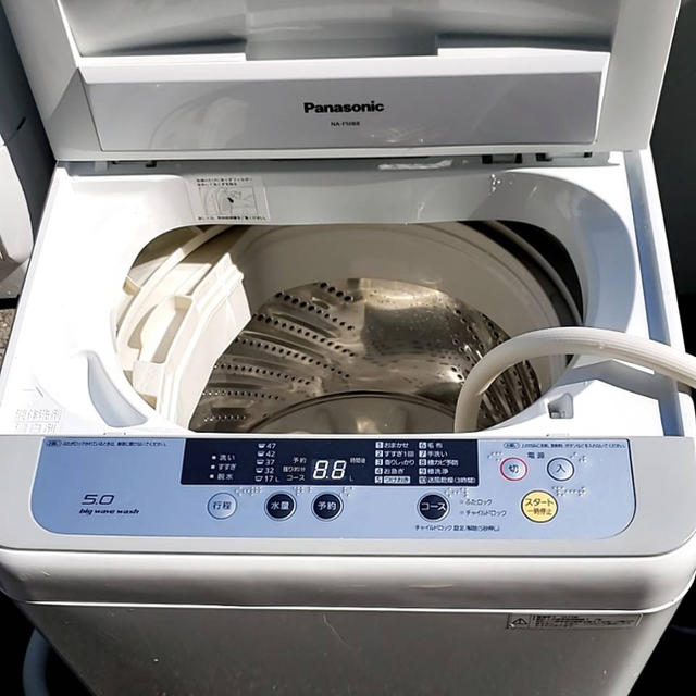 Panasonic(パナソニック)のPanasonic  全自動電気洗濯機　5.0kg  2015年製 　 スマホ/家電/カメラの生活家電(洗濯機)の商品写真