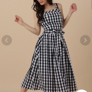 ロイヤルパーティー ひざ丈ワンピース(レディース)(ギンガムチェック