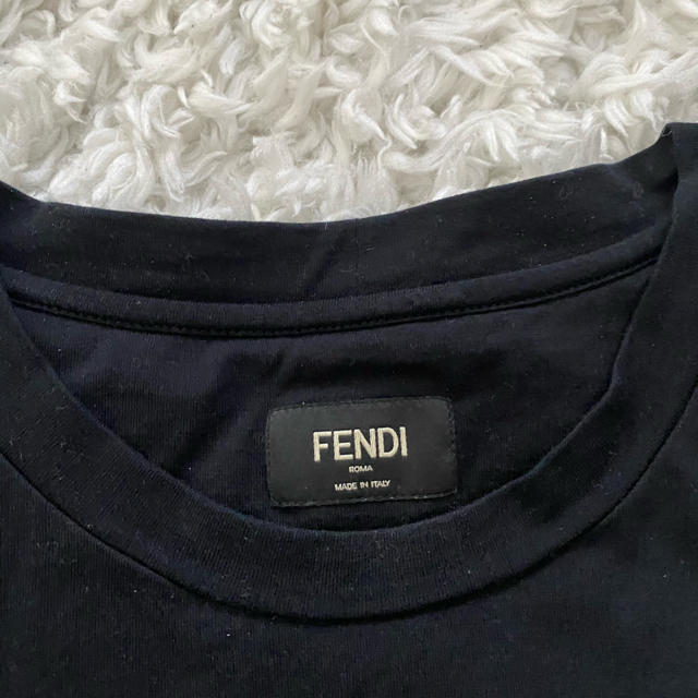 FENDI ブラックコットンジャージー Tシャツ(新品、未使用)