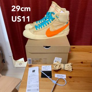 ナイキ(NIKE)のNike Off-white Blazer Mid AHE 29cm(スニーカー)