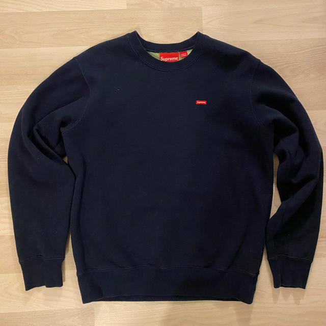 NavyサイズSupreme Contrast Small Boxlogo Crewneck