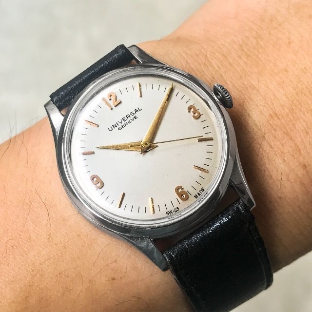 UNIVERSAL GENEVE(ユニバーサルジュネーブ)の(159) 極レア ユニバーサル ジュネーブ 手巻き 稼動品 1945年製 メンズの時計(腕時計(アナログ))の商品写真