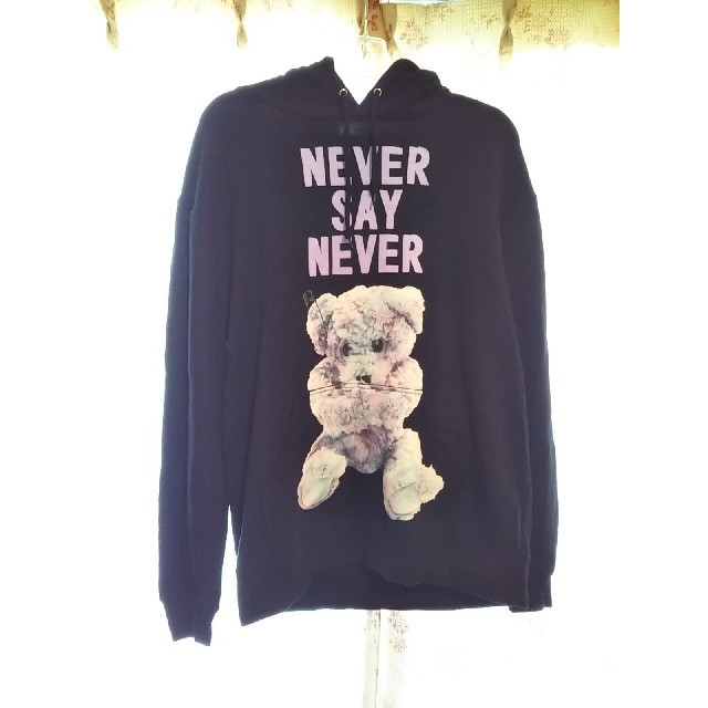 MILKBOY(ミルクボーイ)のNEVER SAY NEVER パーカー ブラック サイズM レディースのトップス(パーカー)の商品写真