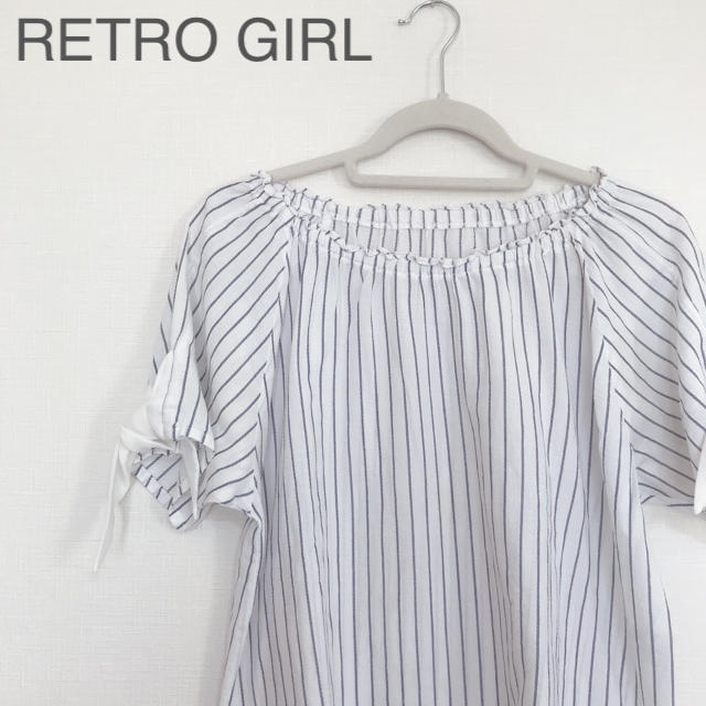 RETRO GIRL(レトロガール)のRETROGIRL ストライプブラウス レディースのトップス(シャツ/ブラウス(半袖/袖なし))の商品写真