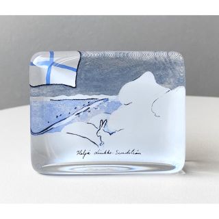 イッタラ(iittala)の[ご予約品] Winter in Finland 2003 ガラスカード ヘルヤ(置物)