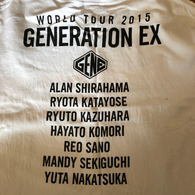 GENERATIONS(ジェネレーションズ)のGENERATIONS EX ツアーTシャツ　Mサイズ エンタメ/ホビーのタレントグッズ(ミュージシャン)の商品写真