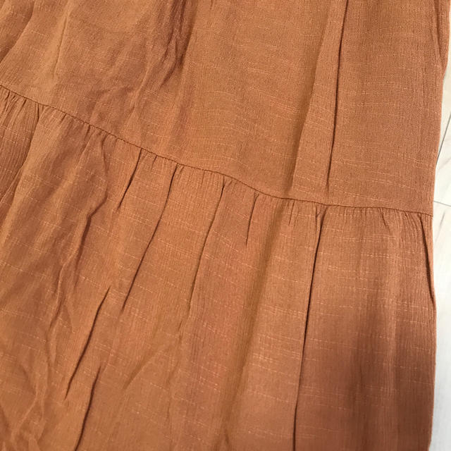 くすみオレンジのマキシスカート レディースのスカート(ロングスカート)の商品写真