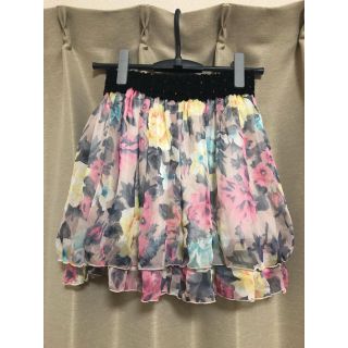 レイラローズ(Layla Rose)の【新品】花柄ミニスカート♡花柄♡春(ミニスカート)