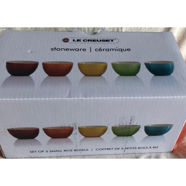 LE CREUSET(ルクルーゼ)の新品＊ル・クルーゼ＊ライスボール5色セット インテリア/住まい/日用品のキッチン/食器(食器)の商品写真