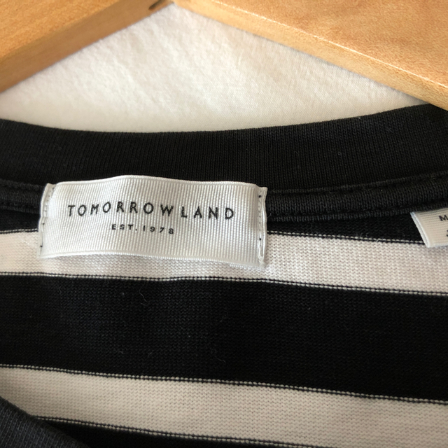 TOMORROWLAND(トゥモローランド)のボーダーカットソー TOMORROWLAND ブラック Sサイズ メンズのトップス(Tシャツ/カットソー(半袖/袖なし))の商品写真