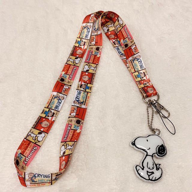 スヌーピー  SNOOPY ネックストラップ　携帯ストラップ　 スマホ/家電/カメラのスマホアクセサリー(ネックストラップ)の商品写真