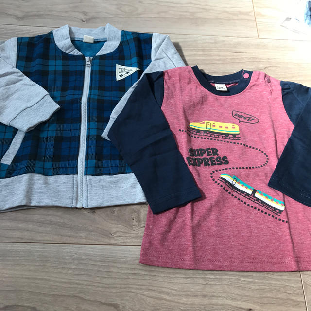 新品♡90センチ　2着セット キッズ/ベビー/マタニティのキッズ服男の子用(90cm~)(Tシャツ/カットソー)の商品写真