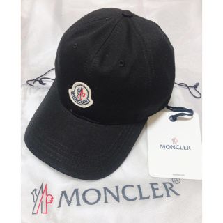 モンクレール(MONCLER)の【新品未使用品】訳あり　モンクレール　ブラック　キャップ(キャップ)