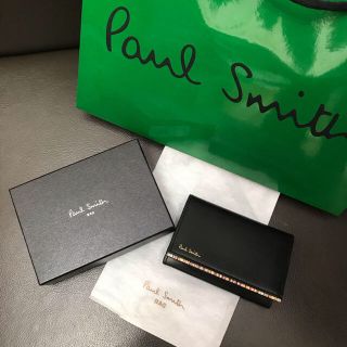 ポールスミス(Paul Smith)の新品　未使用　ショッパー付き　ポールスミス　名刺入れ　カードケース　黒(名刺入れ/定期入れ)