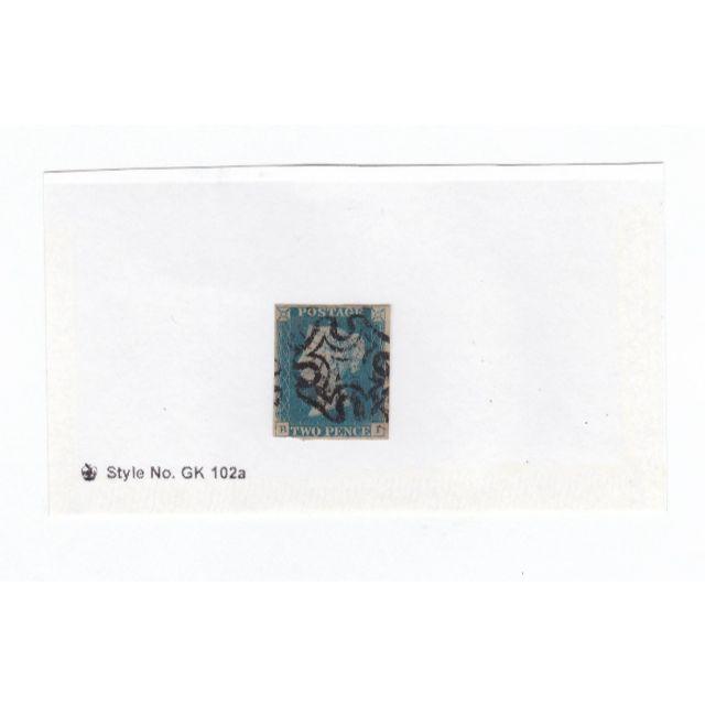 英国　切手 世界初の切手 消印付き 2ペンス 青 のり付き two pence