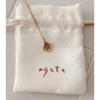 アガット(agete)のagate ネックレス　あずきチェーン/ハイビスカス(ネックレス)