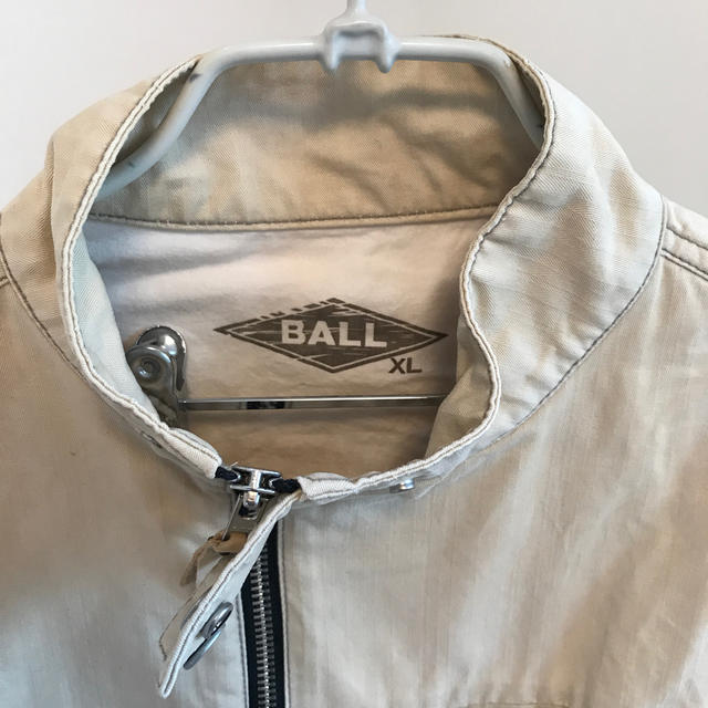 BALL(ボール)の美品　BALL  ライダースジャケット　ベージュ  ボール　 メンズのジャケット/アウター(ライダースジャケット)の商品写真