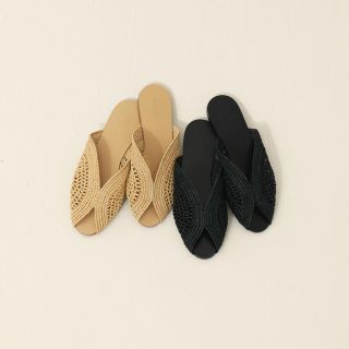 トゥデイフル(TODAYFUL)のtodayful. Raffia Slide Sandals(サンダル)