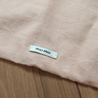 ミュウミュウ(miumiu)のMIUMIU コットン巾着(ポーチ)