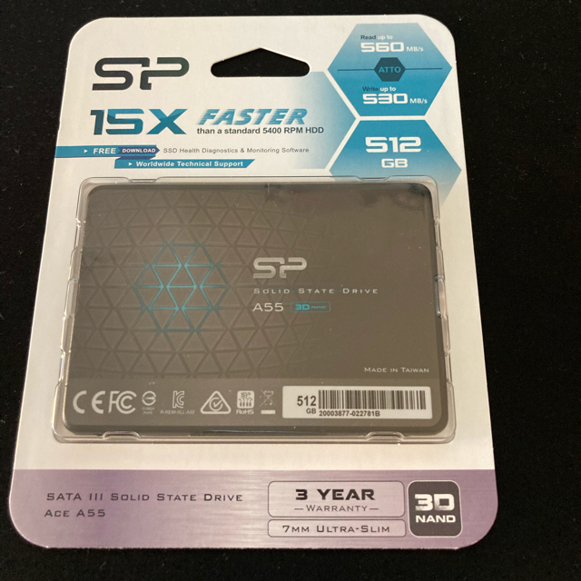 シリコンパワー SSD 512GB PS4動作確認済 3年保証