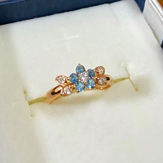 ジュエリーツツミ(JEWELRY TSUTSUMI)の新品　k10 フラワー デザインリング(リング(指輪))