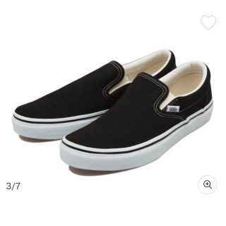 ヴァンズ(VANS)の新品　VANS ヴァンズ SLIP ON スリッポン BLACK  黒　25.5(スリッポン/モカシン)