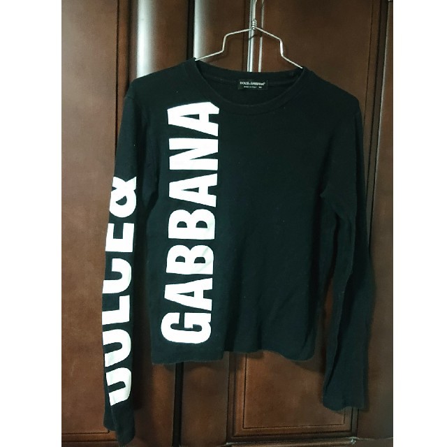 DOLCE&GABBANA(ドルチェアンドガッバーナ)のDOLCE&GABBANA  ロゴロンT  ブラックドルガバ  レディースのトップス(Tシャツ(長袖/七分))の商品写真