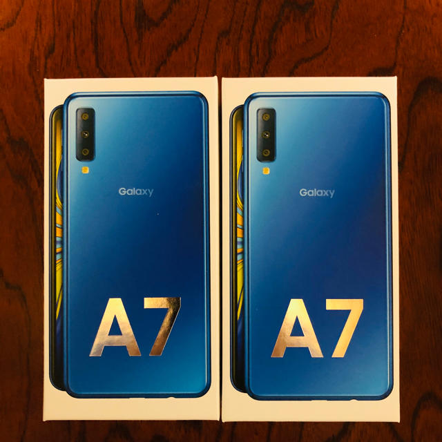 Galaxy A7 ブルー 2台セットスマートフォン/携帯電話