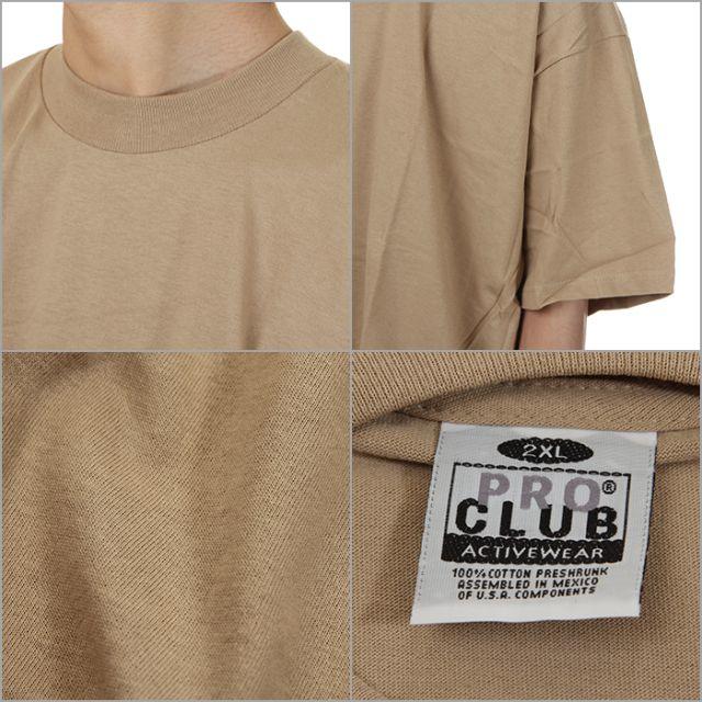 【新品】プロクラブ Tシャツ XXL ベージュ USAモデル メンズのトップス(Tシャツ/カットソー(半袖/袖なし))の商品写真