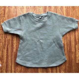 ユニクロ(UNIQLO)の【ユニクロ】ワッフルクールネックTシャツ　5分袖/サイズ:100cm(Tシャツ/カットソー)