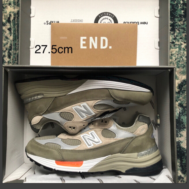 UK9 27.5cm NEW BALANCE WTAPS M992WT 992スニーカー - www