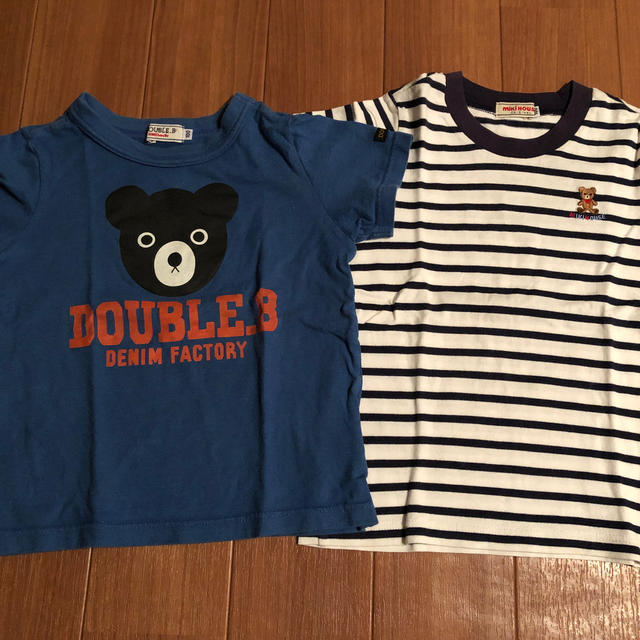 DOUBLE.B(ダブルビー)の【最終値下げ】ミキハウス　Tシャツ4枚セット♪100cm キッズ/ベビー/マタニティのキッズ服男の子用(90cm~)(その他)の商品写真