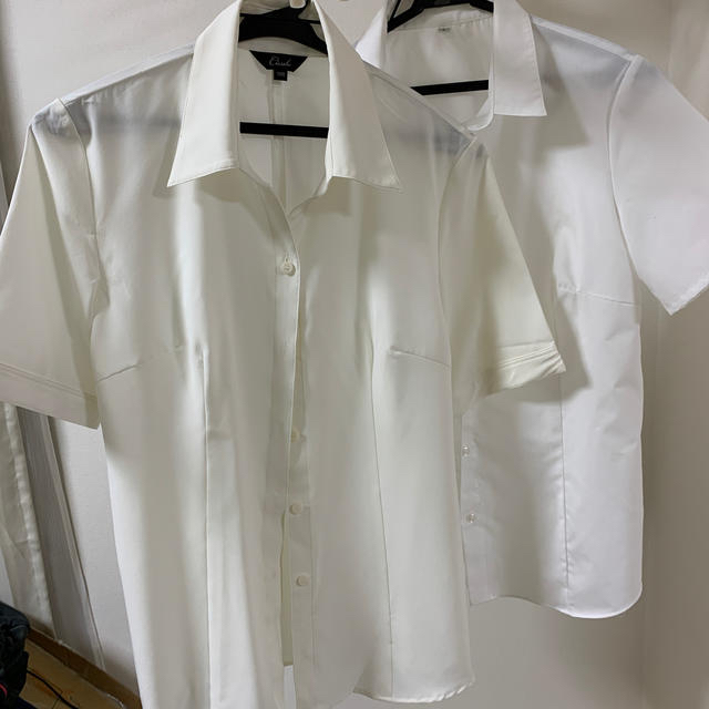事務服ワイシャツ2枚ユニクロ長袖シャツおまとめ | フリマアプリ ラクマ