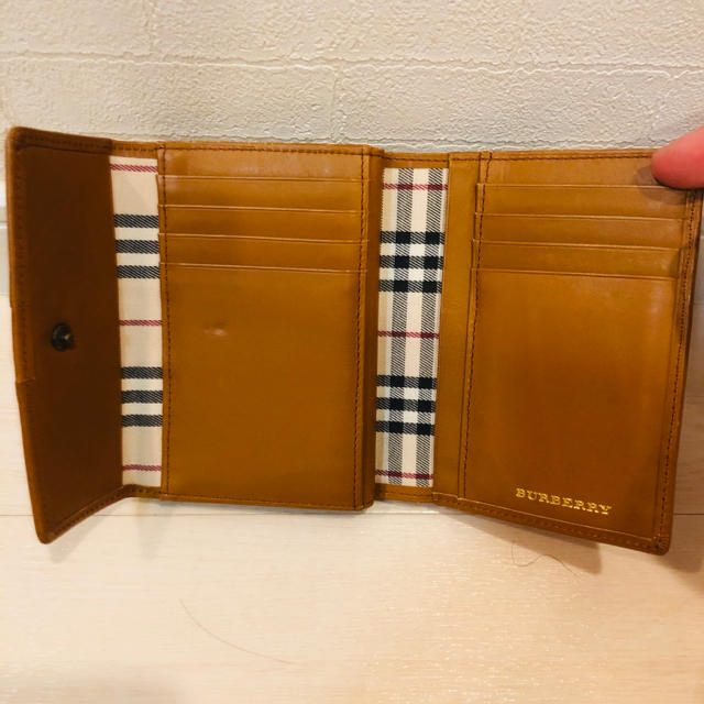 BURBERRY(バーバリー)のBurberry バーバリー 牛革製×チェック柄 二つ折り財布 メンズのファッション小物(折り財布)の商品写真