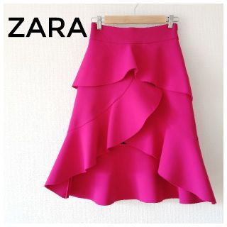 ザラ(ZARA)の♥️GW限定セール♥✨新品未使用✨ZARA　ザラ　前上がり　ピンクスカート(ひざ丈スカート)