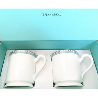 ティファニー(Tiffany & Co.)の⭐︎新品・未使用 ⭐︎ティファニープラチナブルーハンド・マグカップ(食器)