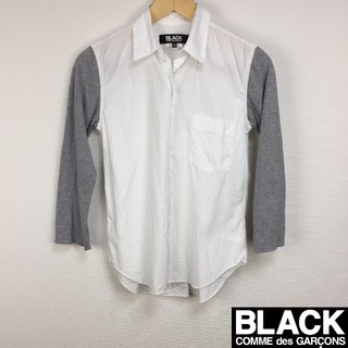 コムデギャルソン(COMME des GARCONS)の美品 ブラックコムデギャルソン 7分袖シャツ ホワイト サイズXS(シャツ)