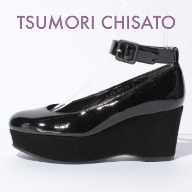 TSUMORI CHISATO(ツモリチサト)の【値下げ】ツモリチサト　エナメル厚底パンプス　マルウェッジ レディースの靴/シューズ(ハイヒール/パンプス)の商品写真