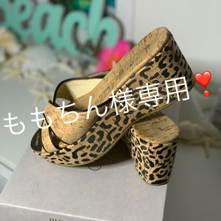 ジミーチュウ(JIMMY CHOO)のJIMMY CHOO ジミーチュウ　コルクサンダル　美品　38 23.5cm(サンダル)