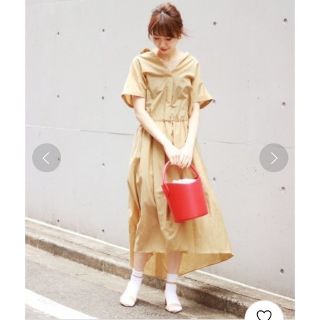 スピックアンドスパン(Spick & Span)のSpick&Span【 タグ付新品】大人気完売レア♥シルク素材♥シャツワンピース(ロングワンピース/マキシワンピース)