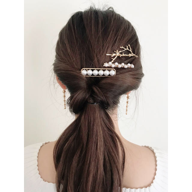 IENA(イエナ)の新品 パールバレッタ B級品 激安 レディースのヘアアクセサリー(バレッタ/ヘアクリップ)の商品写真