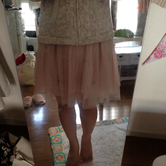 SWIMMER(スイマー)のsuimmerピンクチュールスカート レディースのスカート(ひざ丈スカート)の商品写真