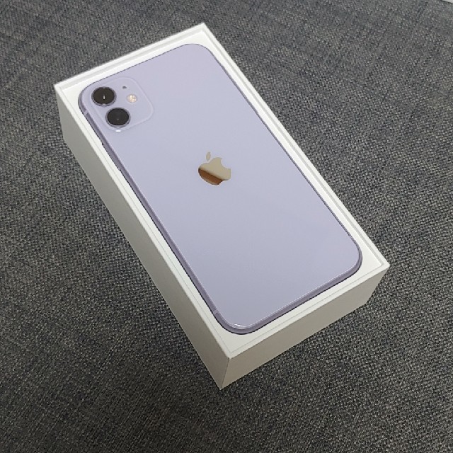 [美品]iphone11パープル64GB SIMフリー1711