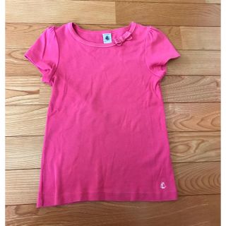 プチバトー(PETIT BATEAU)のプチバトー定番ピンクTシャツ 120 130(Tシャツ/カットソー)