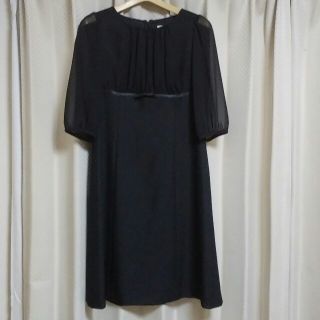 ソワール(SOIR)のイギンワンピース黒11号お値下げ(礼服/喪服)