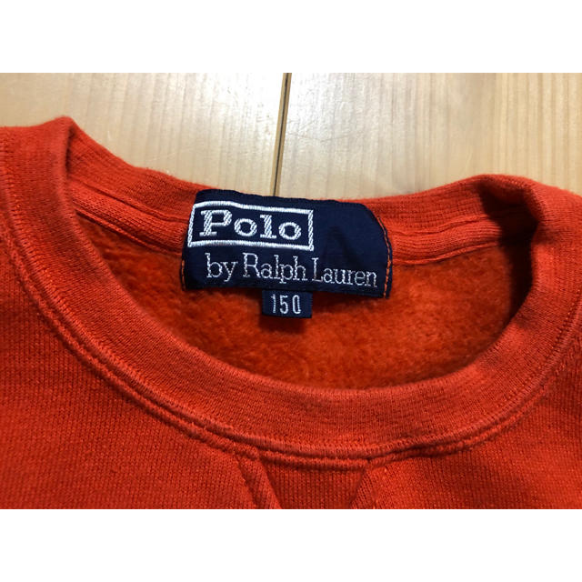 POLO RALPH LAUREN(ポロラルフローレン)の美品　ラルフローレン150橙トレーナー キッズ/ベビー/マタニティのキッズ服女の子用(90cm~)(Tシャツ/カットソー)の商品写真