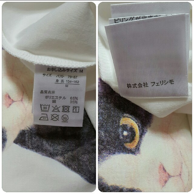 FELISSIMO(フェリシモ)のひょっこり猫ちゃん　Tシャツ　フェリシモ レディースのトップス(Tシャツ(半袖/袖なし))の商品写真