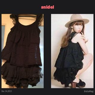 スナイデル(SNIDEL)の【snidel】コットンフリルロンパース(その他)