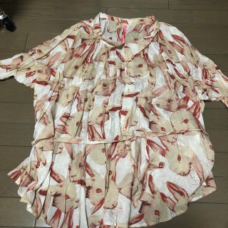 アチャチュムムチャチャ(AHCAHCUM.muchacha)のあちゃちゅむ　ウサギ柄シャツ(シャツ/ブラウス(長袖/七分))